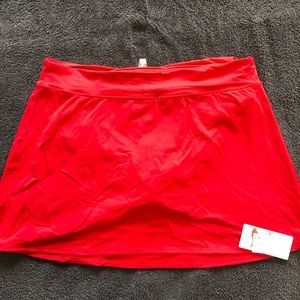 Womens Lands End Red Swim skirt, size 12, NWT.